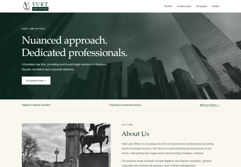 Yukt Law Offices — Public website screenshot