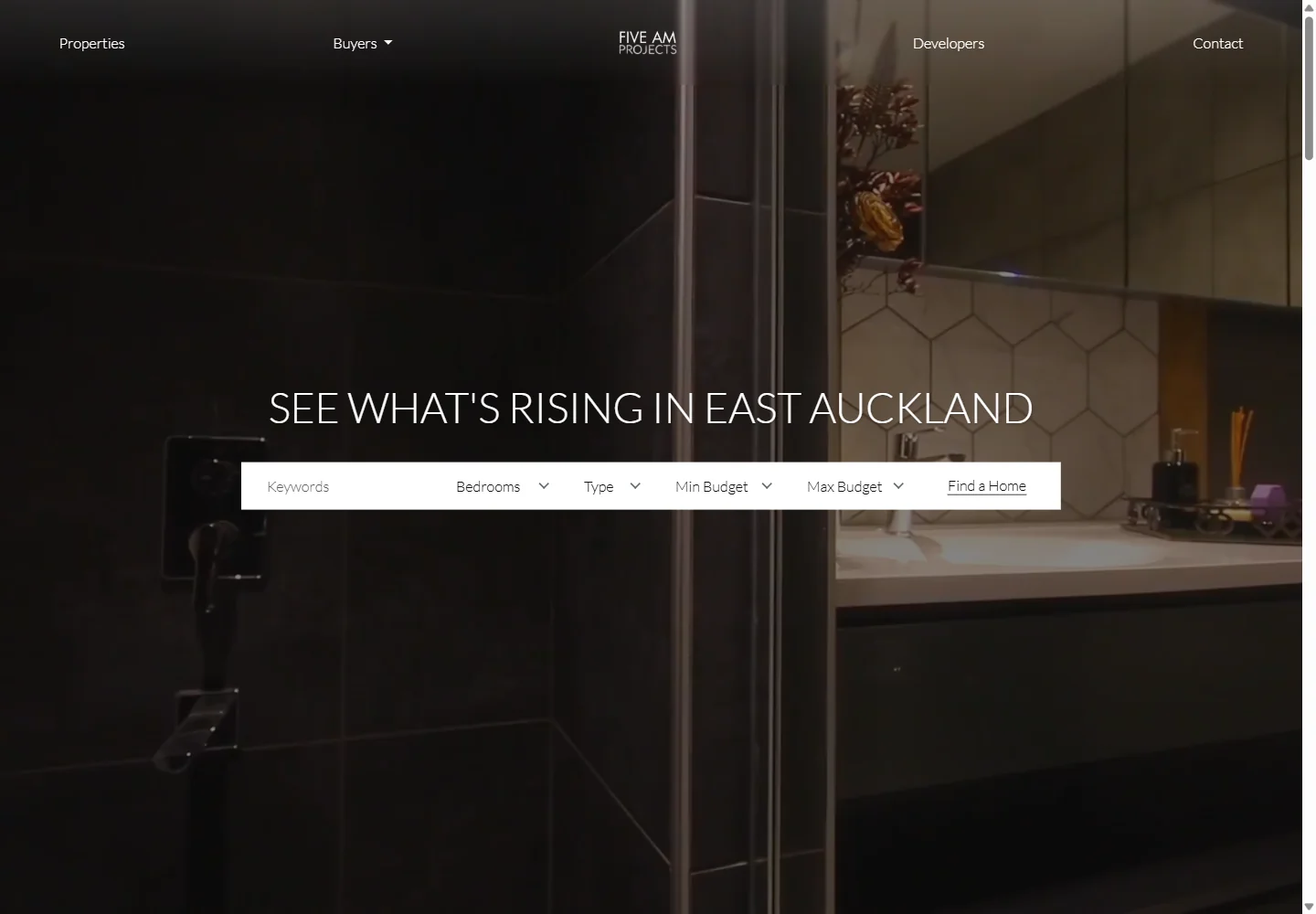 Five AM Projects — Public website screenshot