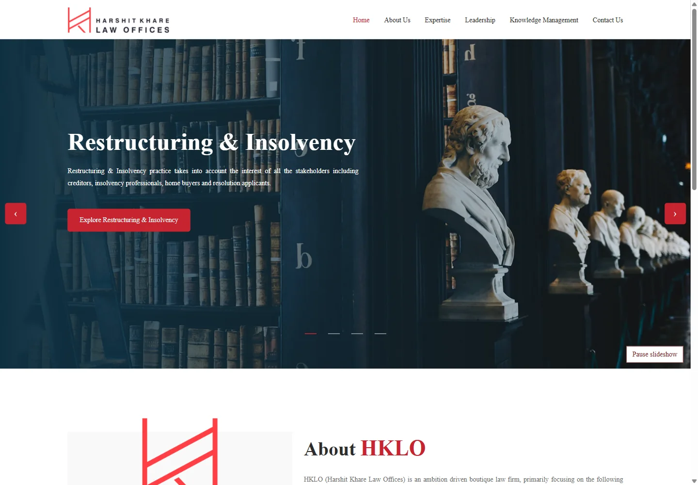 HKLO — Public website screenshot