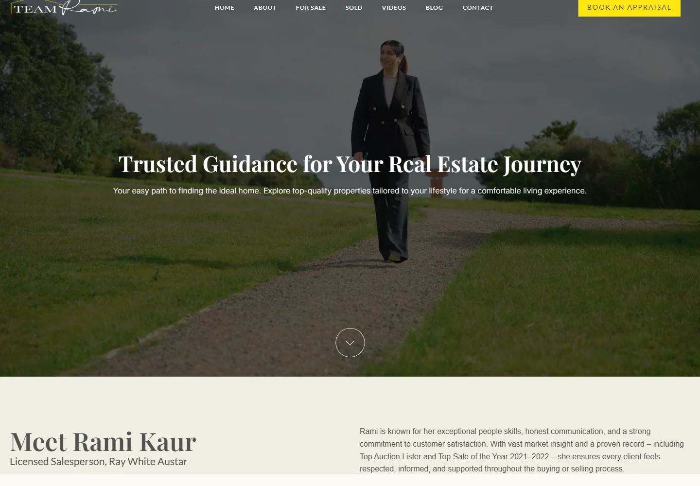 Team Rami — Public website screenshot