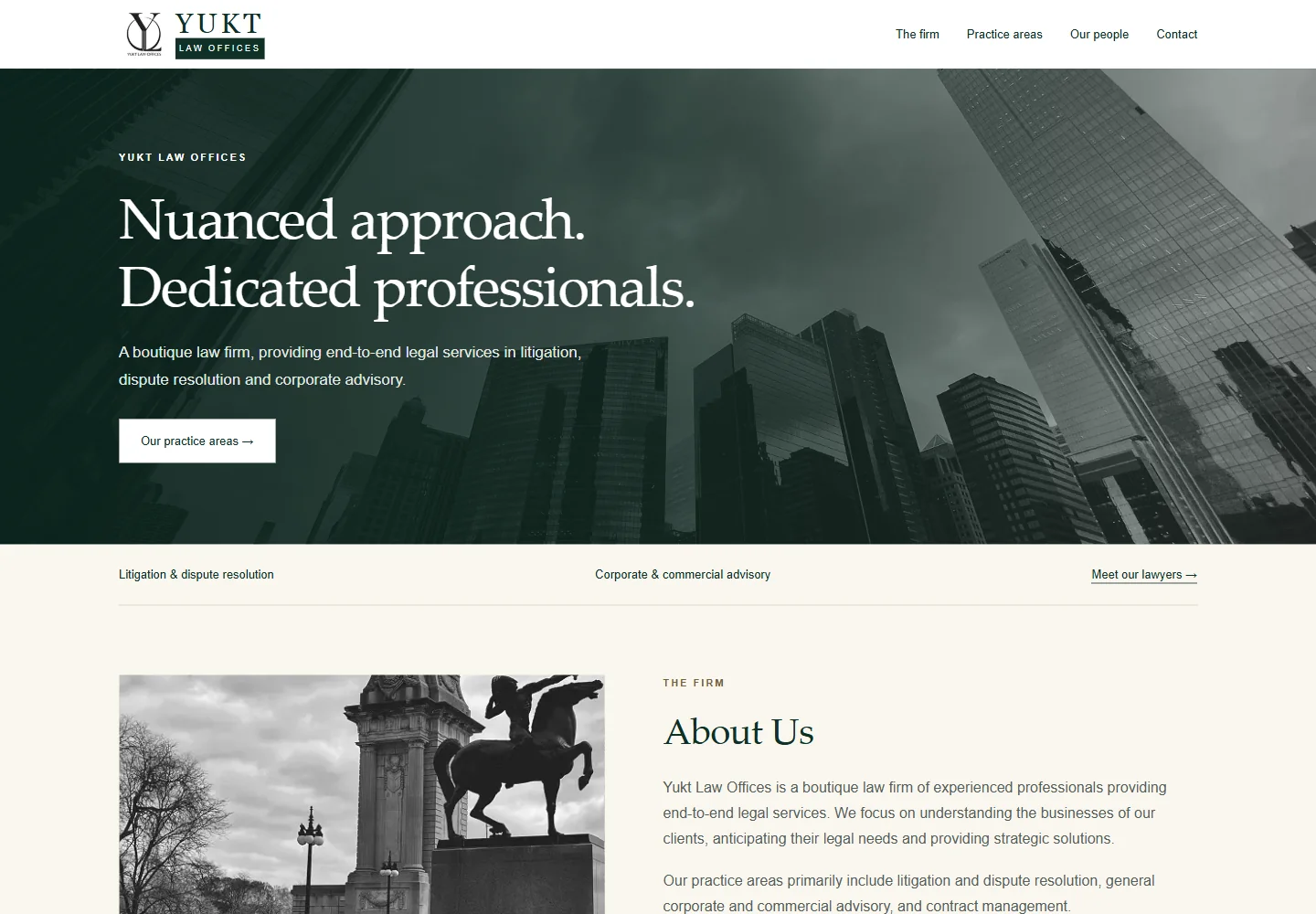 Yukt Law Offices — Public website screenshot